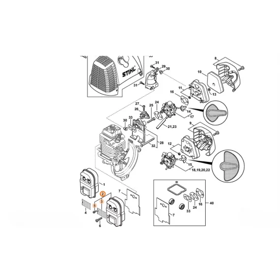 STIHL  Tłumik wydechu spalin 4180 140 0602